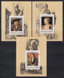 Ciad 1978 - 450 de ani de la moartea lui Albrecht D&uuml;rer, 3 Colite DE LUX NDT, MNH