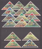 Molucele de Sud / Republik Maluku Selatan 1955 Seria Triunghiulară Completă "Pești Exotici &amp; Faună Marină" (17 Valori) Neștampilate / MNH - FIL1