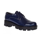 Cumpara ieftin Oferta marimea 38 Pantofi dama casual din piele naturala platforme inalte Bleumarin - LP11BLM