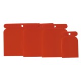 Set 4 spaclu din plastic pentru glet, chit si finisaje TOP TOOLS