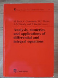 Analysis, numerics and apllications of differential and intergral equations- M. Bach, C. Costanda