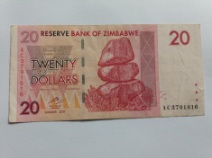 Zimbabwe 20 dollars 2007 foto