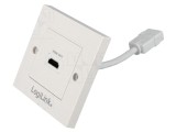Soclu de Perete Alb HDMI dublu