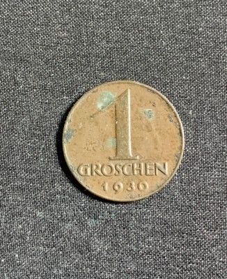 Moneda 1 groschen 1930 Austria foto