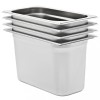 VidaXL Recipiente Gastronorm 4 buc. GN 1/3 200 mm oțel inoxidabil 50897