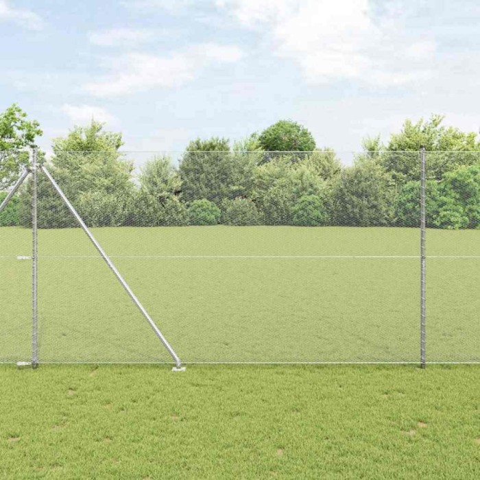 Gard hexagonal vidaXL 1.5x10 m din oțel galvanizat