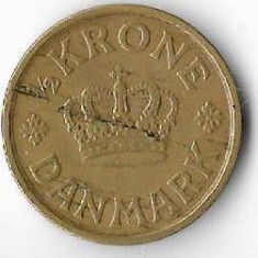 Moneda 1/2 krone 1925 - Danemarca