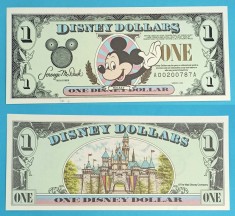 SUA Disneyland (USA) 1 Disney Dollar 1996 &#039;Mickey Mouse 1996&#039; UNC serie: A00200787A