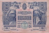 AUSTRIA UNGARIA 50 KRONEN KORONA COROANE 1902 VF