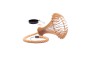 Lustra Lemn &amp; Sfoara, Design Rustic/Modern, 32x28cm, Bec LED Compatibil, Montaj Simplu, Casa/Cafenea/Restaurant