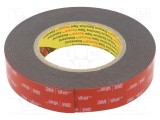 Bandă de fixare 3M acril neagră 25mm x 5,5m x 1,6mm