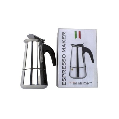 Espressor cafea manual pentru aragaz, Inox, 200 ml, 4 cesti foto