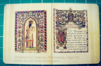 Cartela telefonica Romtelecom 100.000 lei 10 lei noi Muzeul National de Arta al Romaniei 2008 F2WOX5 Liturghierul lui Ctin. Brancoveanu 1693-1697 foto
