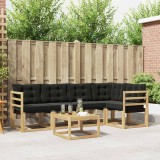 vidaXL Set de canapele de exterior cu pernă 6 pcs Alb și negru 3389490