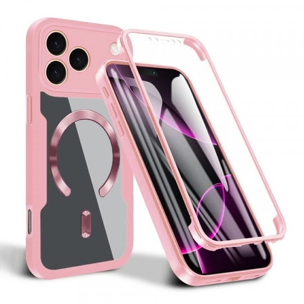 Husa MagSafe pentru Apple iPhone 17 Pro Max, Techsuit, ColorVerse 360, Roz
