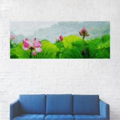 Tablou Canvas, Pictura cu Flori - 90 x 225 cm foto