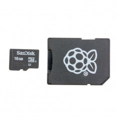 Card MicroSD Original de 16 GB cu NOOBs Compatibil cu Raspberry Pi 4 Model B Varianta Bulk foto