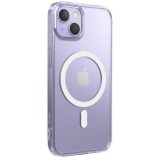 Husa tip Magsafe pentru Apple iPhone 13 mini, cu protectie la camera, Transparenta