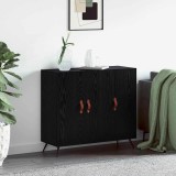 vidaXL Bufet Negru 90 x 34 x 80 cm Lemn compozit