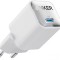 INCARCATOR retea Anker &quot;511 Nano 3&quot; 30W, PD 3.0, 1 x USB Type-C, alb, &quot;A2147G21&quot; (timbru verde 0.18 lei) - 0194644103538