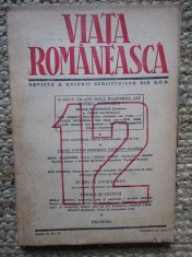 REVISTA VIATA ROMANEASCA REVISTA A UNIUNII SCRIITORILOR DIN R.P.R. ANUL II NR 12 DECEMBRIE 1949 100 Ani Nasterea lui M.Eminescu