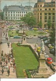 Carte postala-BUCURESTI-Piata Universitatii, Circulata, Printata