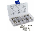 Set de 100 buc sigurante fuzibile din sticla 0.2-20A, 250V, cu cutie de depozitare