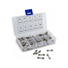 Set de 100 buc sigurante fuzibile din sticla 0.2-20A, 250V, cu cutie de depozitare