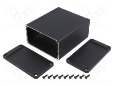 Carcasa aluminiu neagra IP54 HAMMOND 104mm x 120mm x 55mm foto