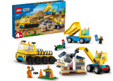 LEGO Camioane de constructie si macara cu bila pentru demolari Quality Brand