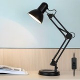 Lampa de birou cu brat pliabil, neagra, E27, CMCLASS