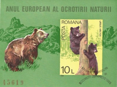 Romania, LP 1006/1980, Anul Europ. al Ocrot. Naturii, col. ned, prima zi, oblit. foto
