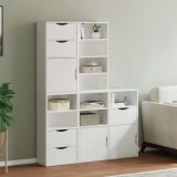 VidaXL Dulapuri laterale 5 buc ODDA alb 40x24x79 cm lemn masiv de pin