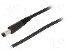 Cablu alimentare DC, cabluri, DC 5,5/2,5 mufa, negru, 1,5m, WEST POL - P25-TT-T050-150BK
