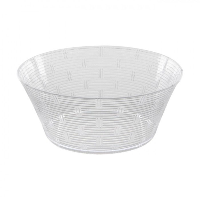 Bol Plastic, Model Dungi, Transparent, Diametru 20x8cm, Capacitate 1,55L