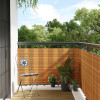 Paravan Balcon Maro Deschis 400x80 cm, Imitatie Ratan, Protectie UV si Intemperii, vidaXL