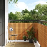Paravan Balcon Maro Deschis 400x80 cm, Imitatie Ratan, Protectie UV si Intemperii, vidaXL