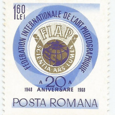 România, LP 684/1968, 20 ani de la înfiinţarea Fed. Intern. de Artă Foto., MNH