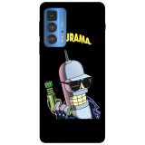 Husa compatibila cu Motorola G100 model Bender Futurama, Silicon, TPU, Viceversa, Transparent, Carcasa