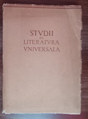 myh 32s - Studii de literatura universala - volumul 2 - ed 1960 foto