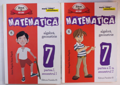 MATEMATICA , ALGEBRA , GEOMETRIE , MANUAL , 2 VOLUME , SEMESTRELE I SI II de ANTON NEGRILA si MARIA NEGRILA , 2016 foto