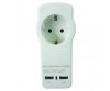 Adaptor priza Schuko cu incarcator, 2xUSB 2.1A, Makalon, 700773