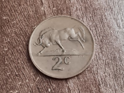 C50 - Moneda foarte veche - 2 centi - Africa de Sud - 1977 foto