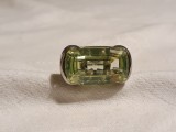 Argint SWAROVSKI DANIEL PARIS INEL OPULENT cu cristal VERDE fatetat SPLENDID