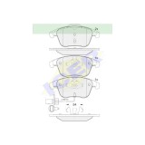 Set placute frana punte fata Audi A4 (B8), 2007-2016, A5 (8T), 2007-2016, Icer Brakes Spania