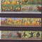 164-GUINEEA=Animale africane-Serie de 36 timbre nestampilate in 6 streifuri