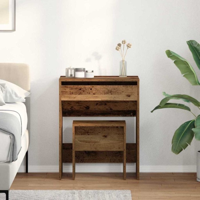 vidaXL Masă de Toaletă Lemn Vechi 60 x 40 x 75 cm Lemn compozit