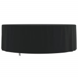 Husa mobilier de gradina rotunda negru &Oslash; 244x71 cm Oxford 420D GartenMobel Dekor, vidaXL