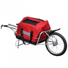 Remorca cargo de bicicleta cu o roata si geanta de depozitare