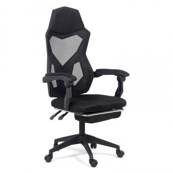 SCAUN ERGONOMIC CU SUPORT DE PICIOARE OFF 424 NEGRU